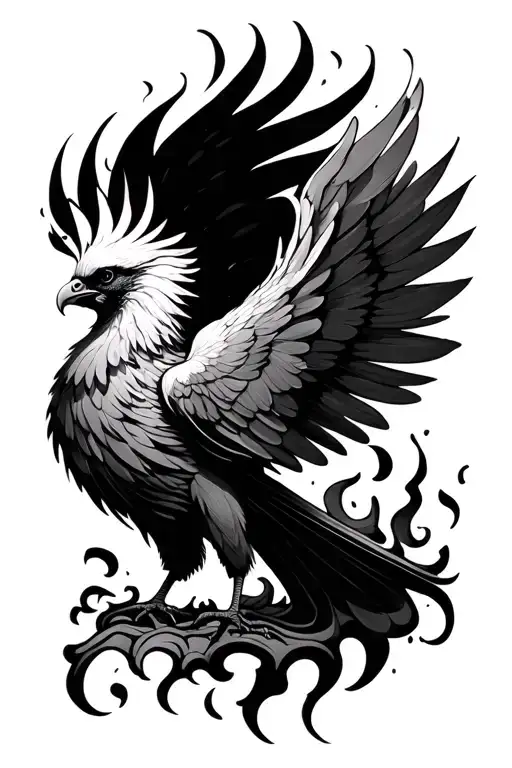 Dainty Phoenix Rising From The Ashes