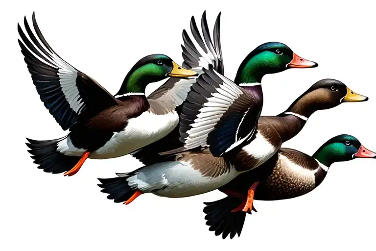 Ducks In Flight