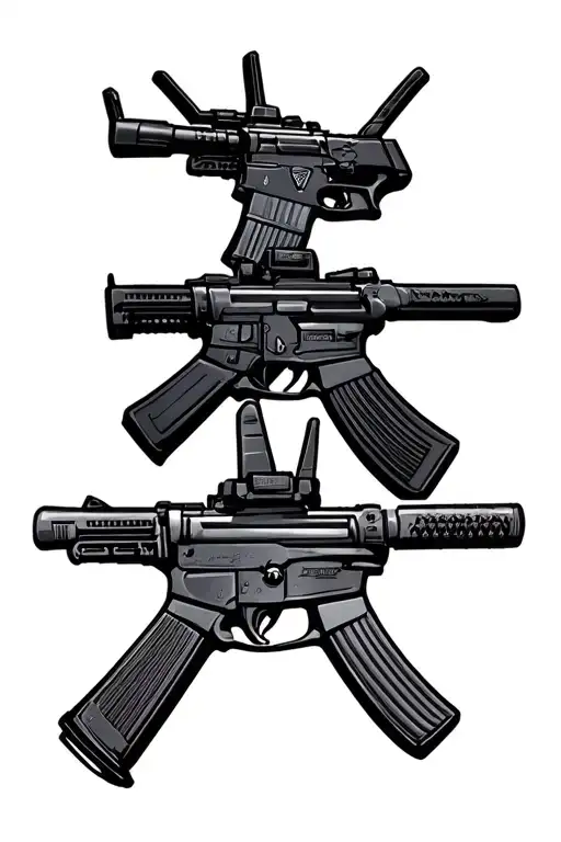 M4 And Ak47 And Berret 107 All Together