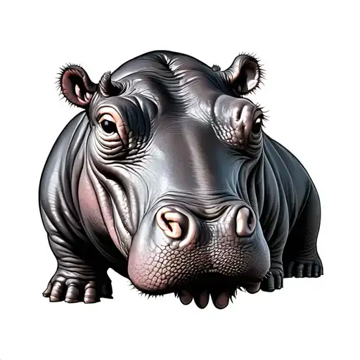Hippo Touching Snouts