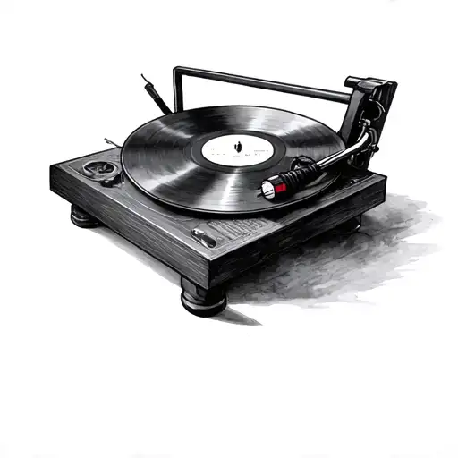 Listening To A Record Player