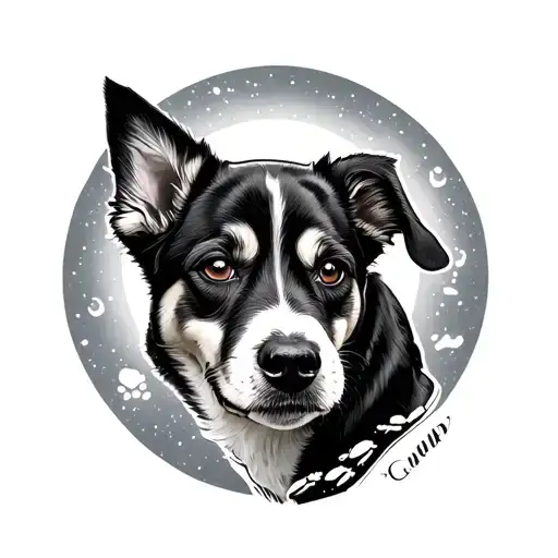 Plane And Dog Footprint