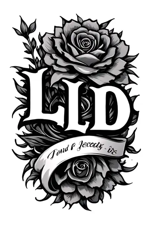 Design With The Text Lld In The Middle Surrounded