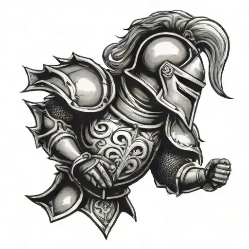 Medieval Knight Holding