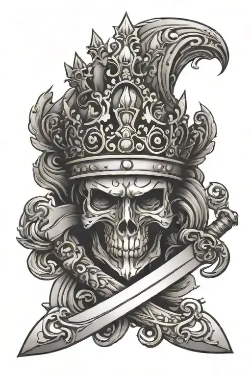 Lines With Sword And Crown Made