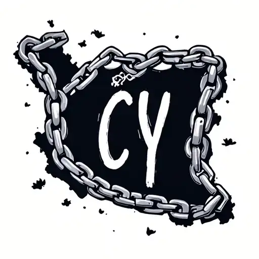 Cyprus Island With A Chain And It Is Written On It Cy