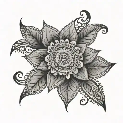 Back Tattoo Henna Inspired Patterns