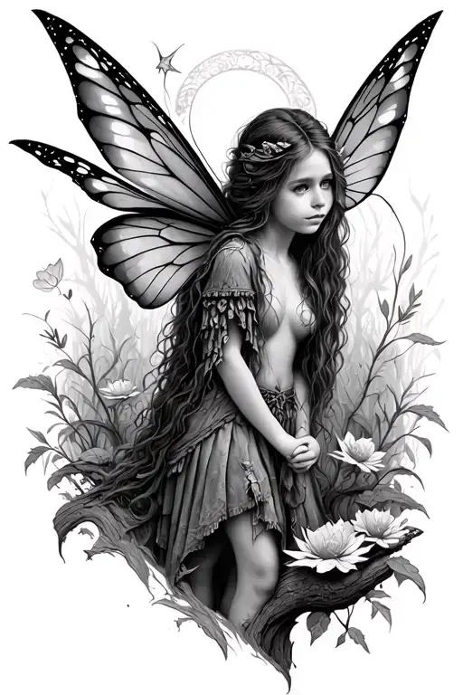 Hobbit Fairy In Magical Forest