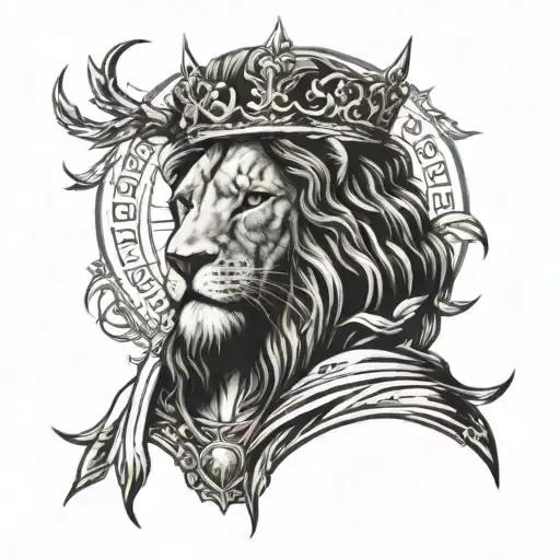 Jesus Lion With Thorn Crown