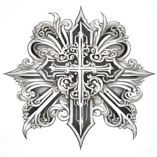 Cross Surrounded By Stripes