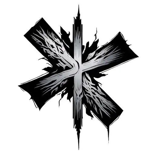 Cyber Sigilism Cross Going Into Arm Veins