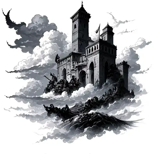 Clouds Poseidon Perseus Buildings