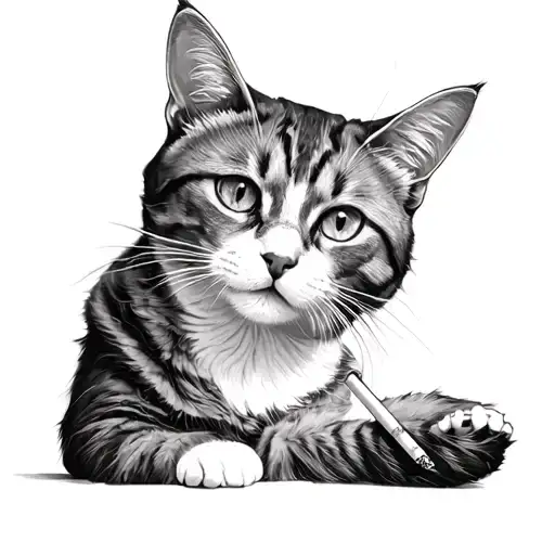 Cat And Cigarette