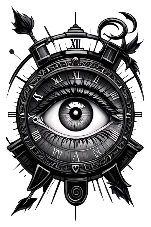 Eye In Dial Symbolizing