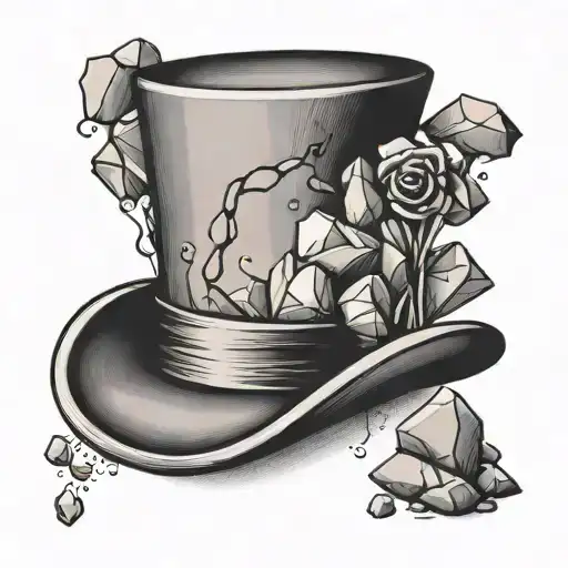 Top Hat With Rocks Inside It