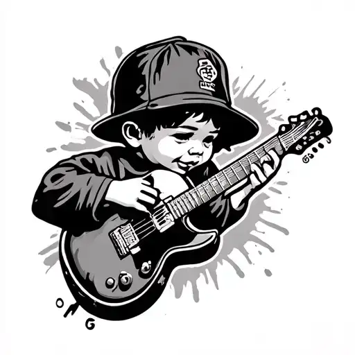 Street Kid Music Hip Hop Tattoo Design
