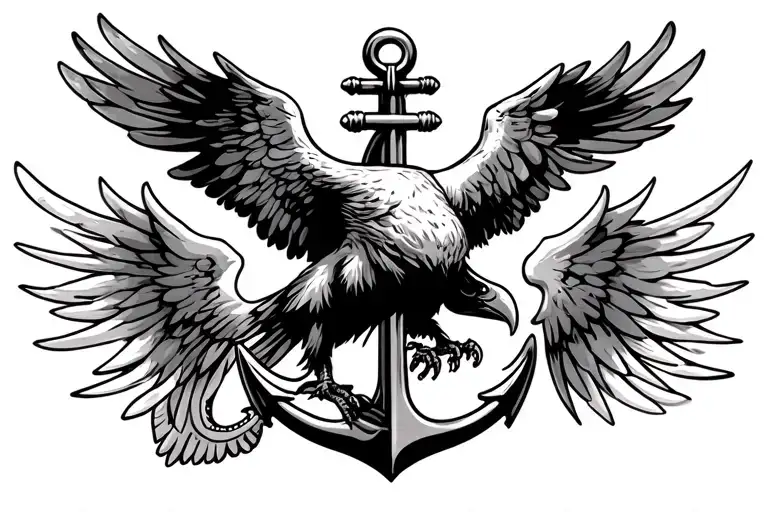 Eagle In A Anchor Surrounded