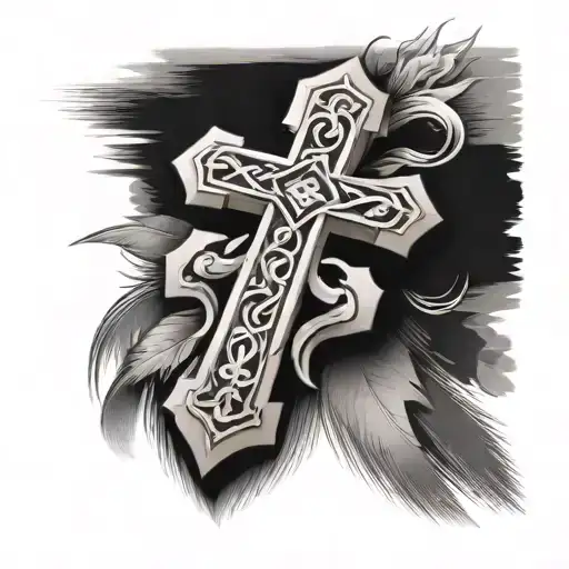 A Cross With The Words Praise The Lord