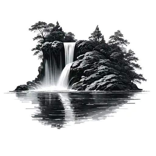 Flur De Lis As A Water Fall