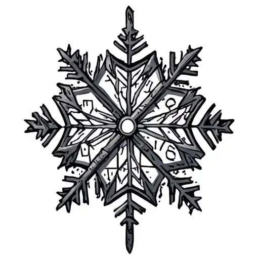 Snowflake And Viking Runes