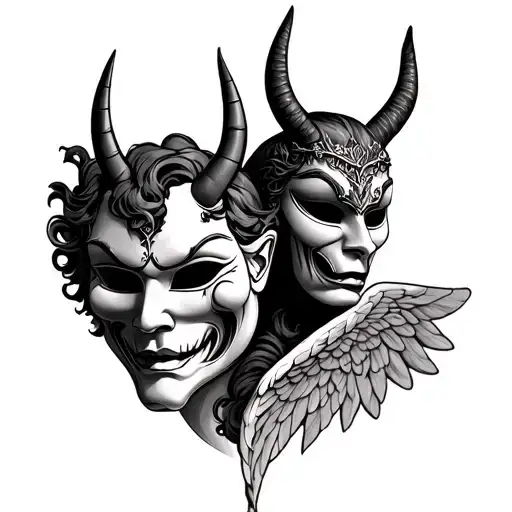 Teatro Mask A Devil And The Other Angel