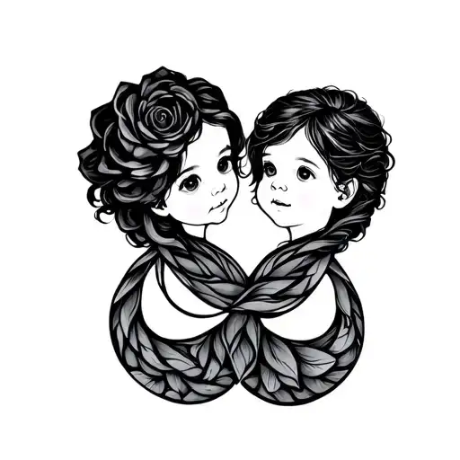 Grand Children Names Intertwined