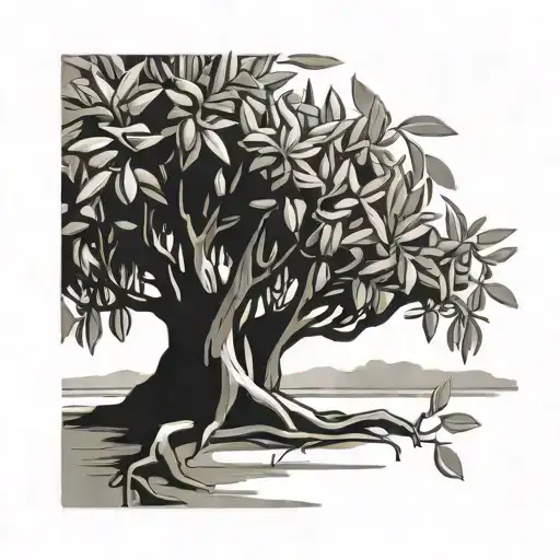 Olive Tree With Roots