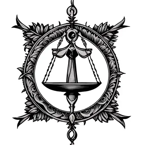 Libra Symbol Surrounded