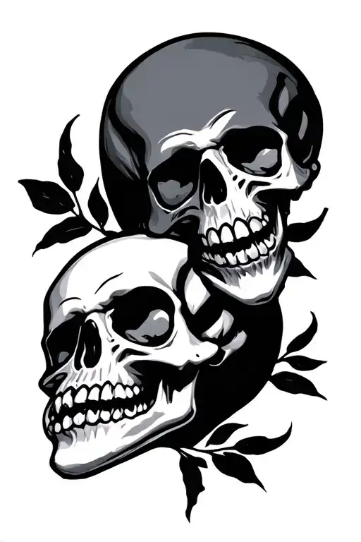 3 Cartoon Skulls