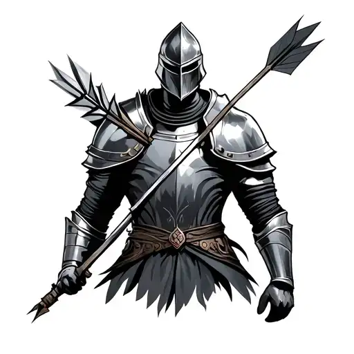 Knight With Arrows On Him