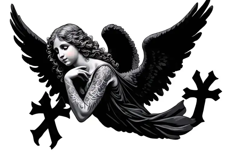 Angel With Crosses