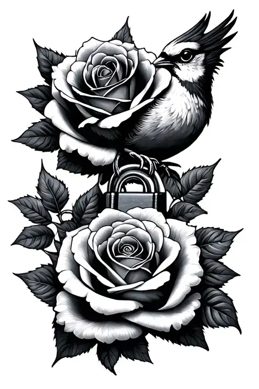 3 Sparrows Lock Roses