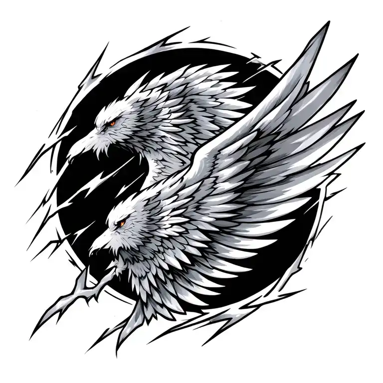 Wings Made Of Lightning Bolts