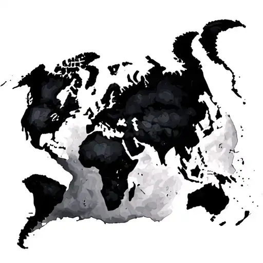 World Map Outline Full Body
