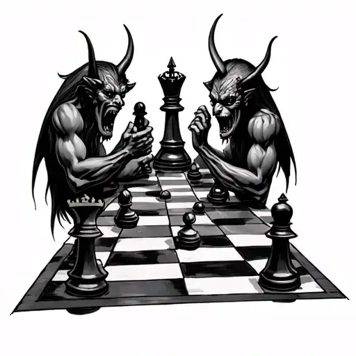 Devils Playing Chess