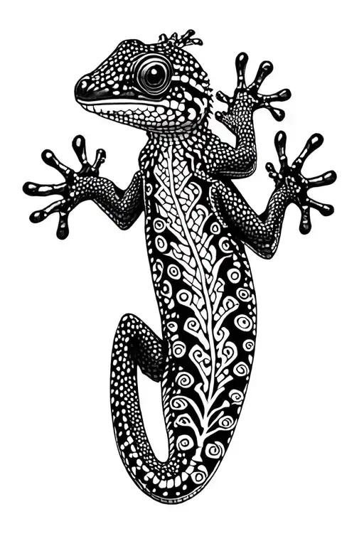 Mandala Gecko Crawling