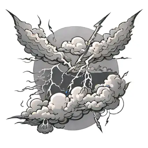 Clouds Lightning Bolts