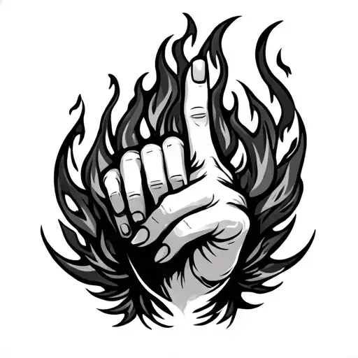 Flaminge With Middle Finger