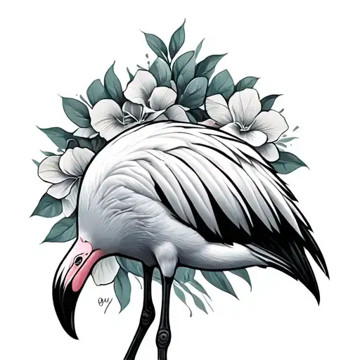 Flamingo With Middle Finger