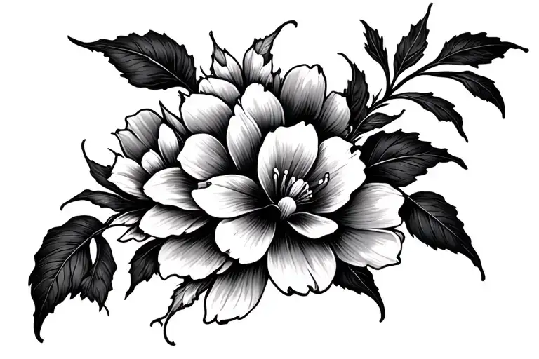 Japanes Flower Intertwined