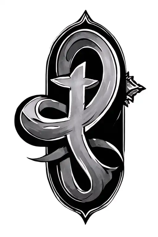 Cross Tattoo With A Semi Colon Symbol Incorporated