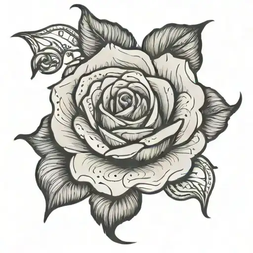 Rose With The Word Taurus