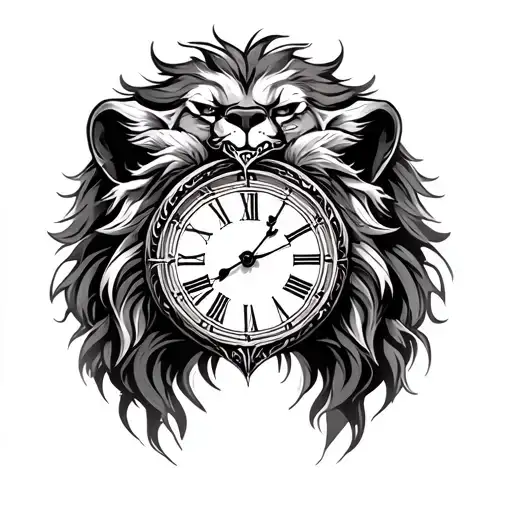 Lion And Clock