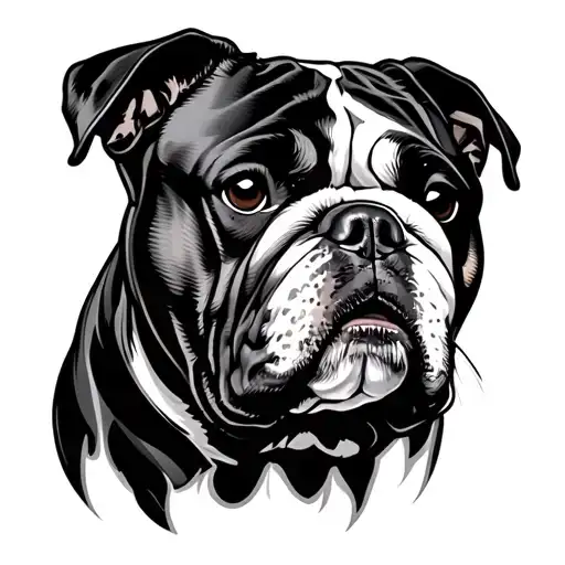 An English Bulldog Head