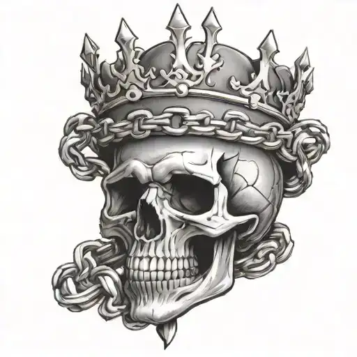 Skull And Chain And Crown