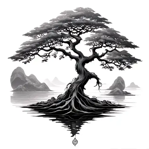 Bodhi Tree Tattoo Symbolizing Enlightenment
