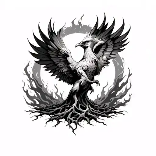 Poison Tree And Phoenix Rising From The Ashes