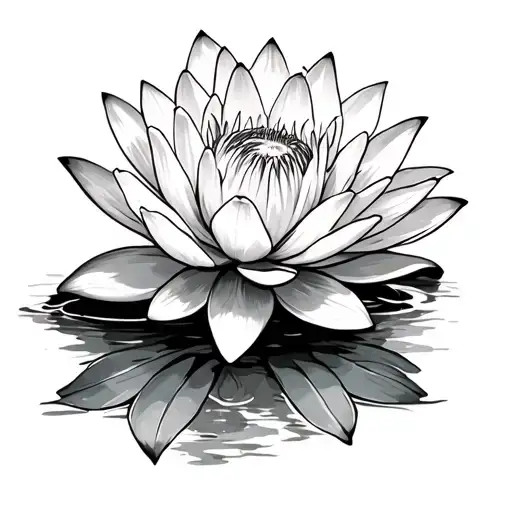 Water Lily And Marigold