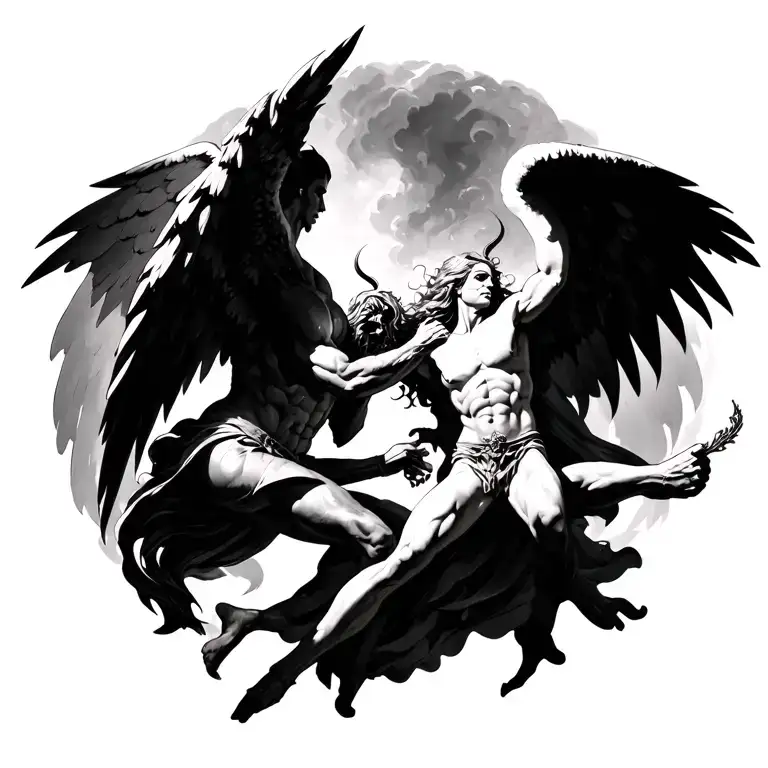 Angels Vs Demons Fighting