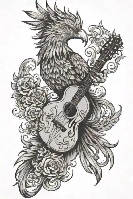 Phoenix With Acoustic Guitar Merging